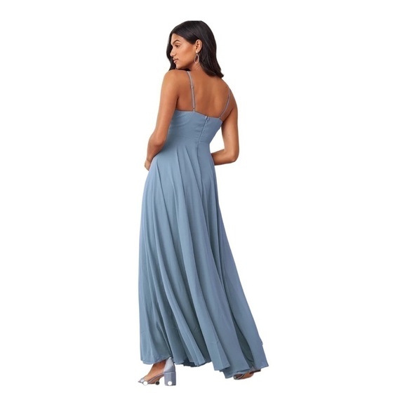 LULUS, SLATE BLUE MAXI DRESS. PERFECT FOR PROM, SIZE L - Picture 2 of 9